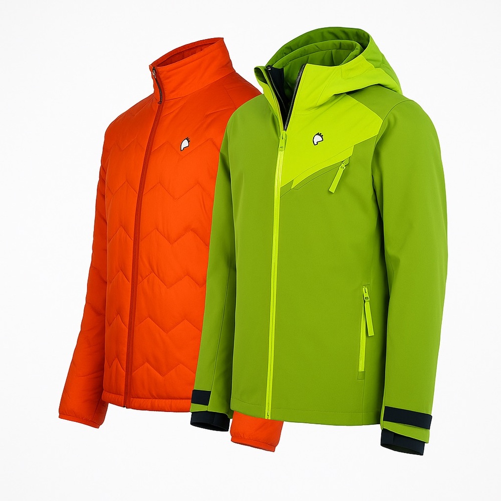 Kids' Green and Orange Jackets